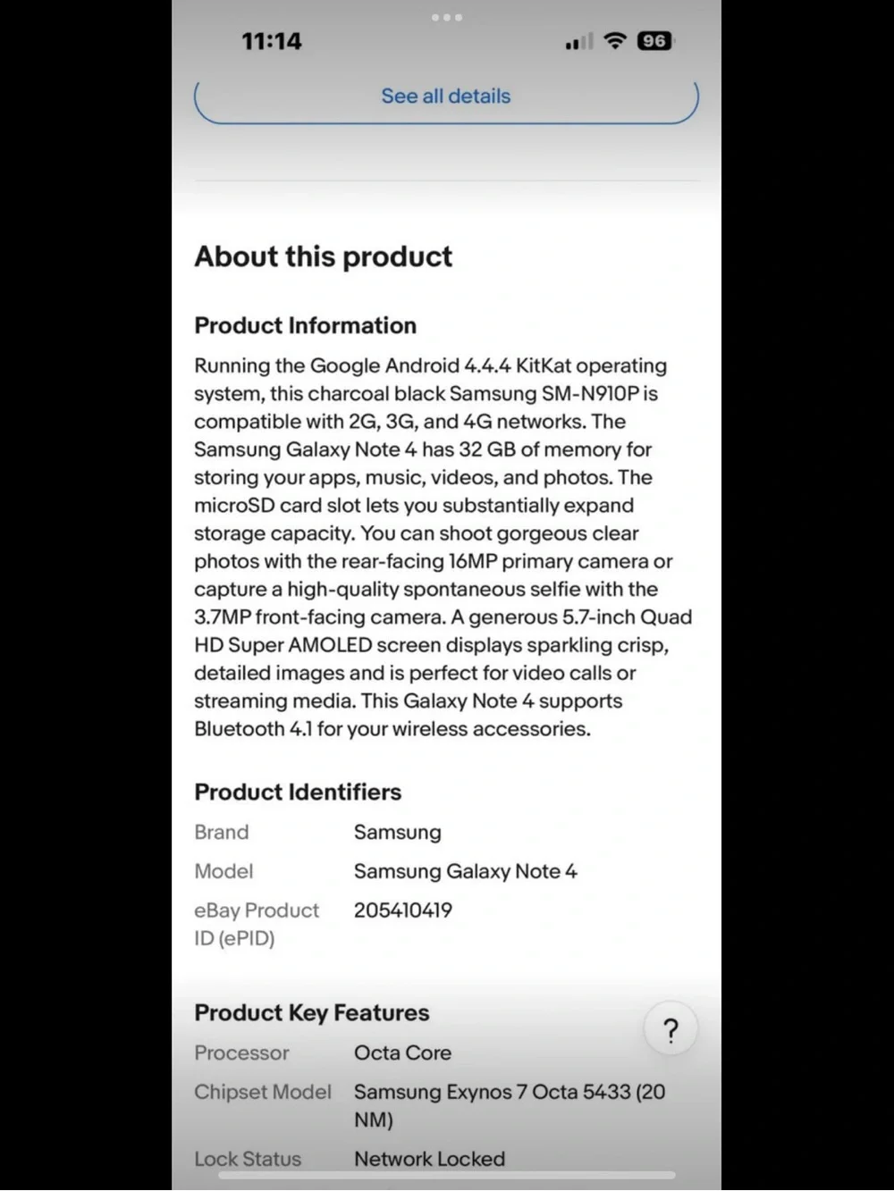 Brand New Samsung Galaxy Note 4 Unlocked in Sealed Box